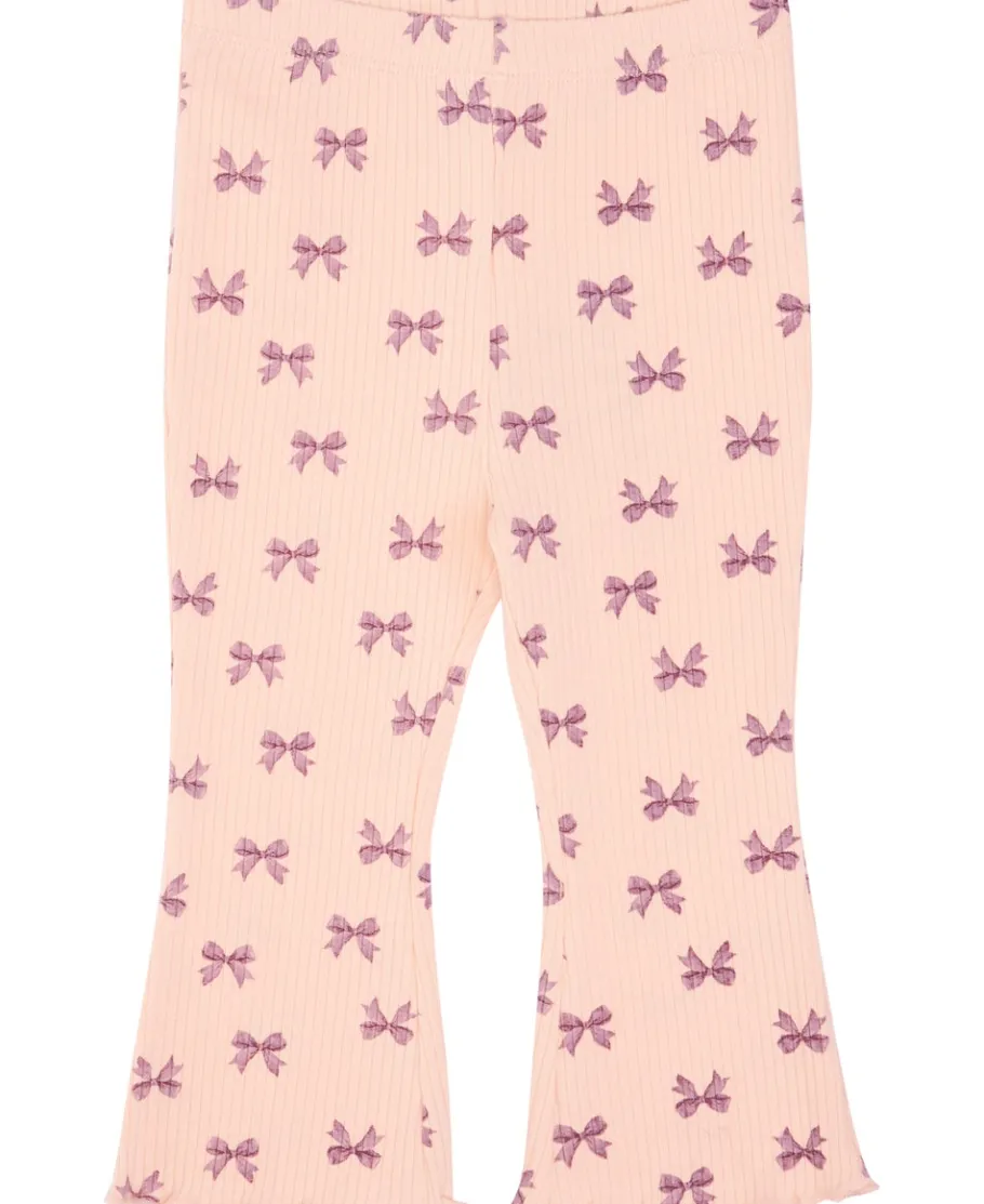 New Babies' All Over Print Rib Flare Bottoms