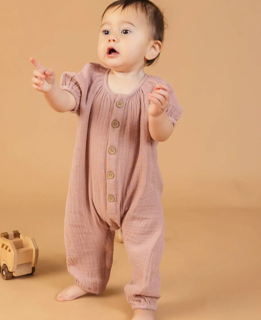 Clearance Babies' Muslin Romper Rompers + Sets