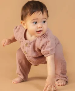 Clearance Babies' Muslin Romper Rompers + Sets