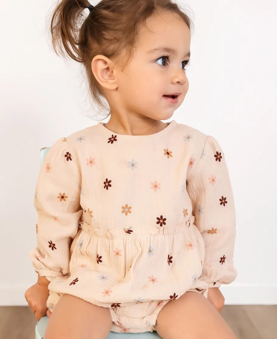 Clearance Babies' Printed Double Cloth Romper Rompers + Sets