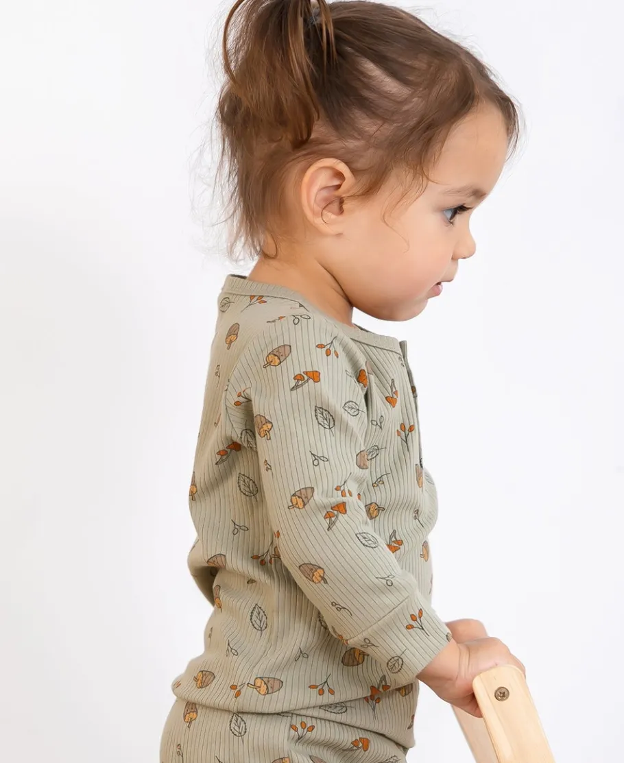 Outlet Babies' Printed Rib Long Sleeve Top Tops