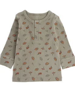 Outlet Babies' Printed Rib Long Sleeve Top Tops