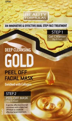 Hot Beauty Formulas Deep Cleansing Gold Peel Off Mask Hair & Skincare