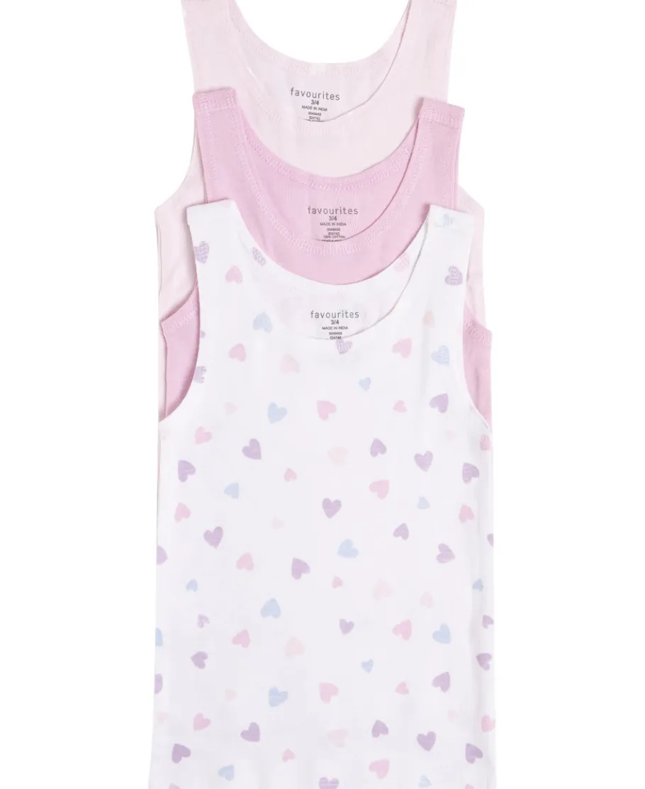 Outlet Kids' 3 Pack Print Singlet Kids Kids Singlets & Bras|All Kids Underwear