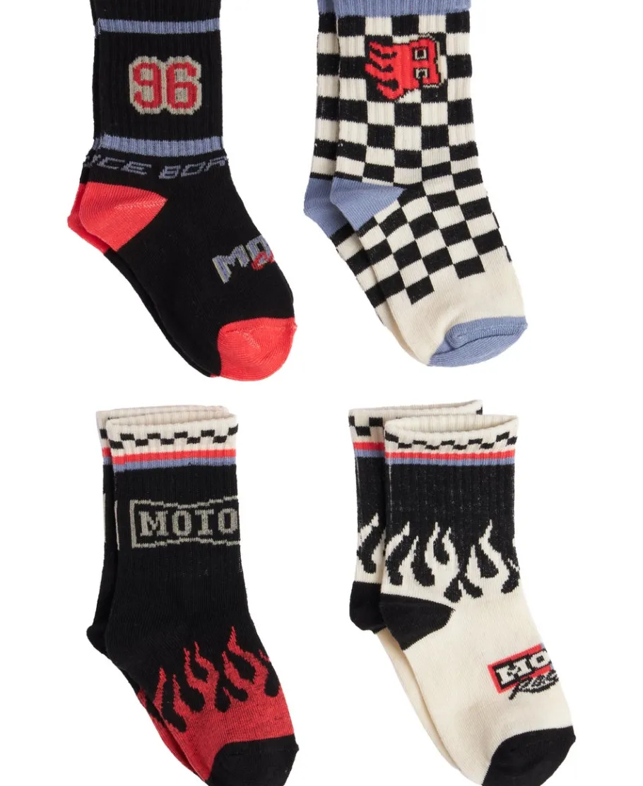 Fashion Kids' 4 Pack Rib Socks Kids Underwear|Accessories