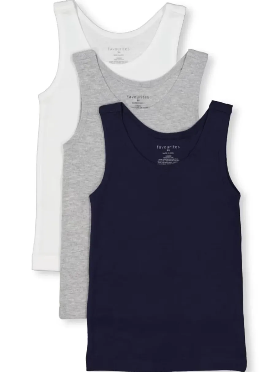 Outlet Kids' 3 Pack Singlet Kids Kids Singlets & Bras|All Kids Underwear
