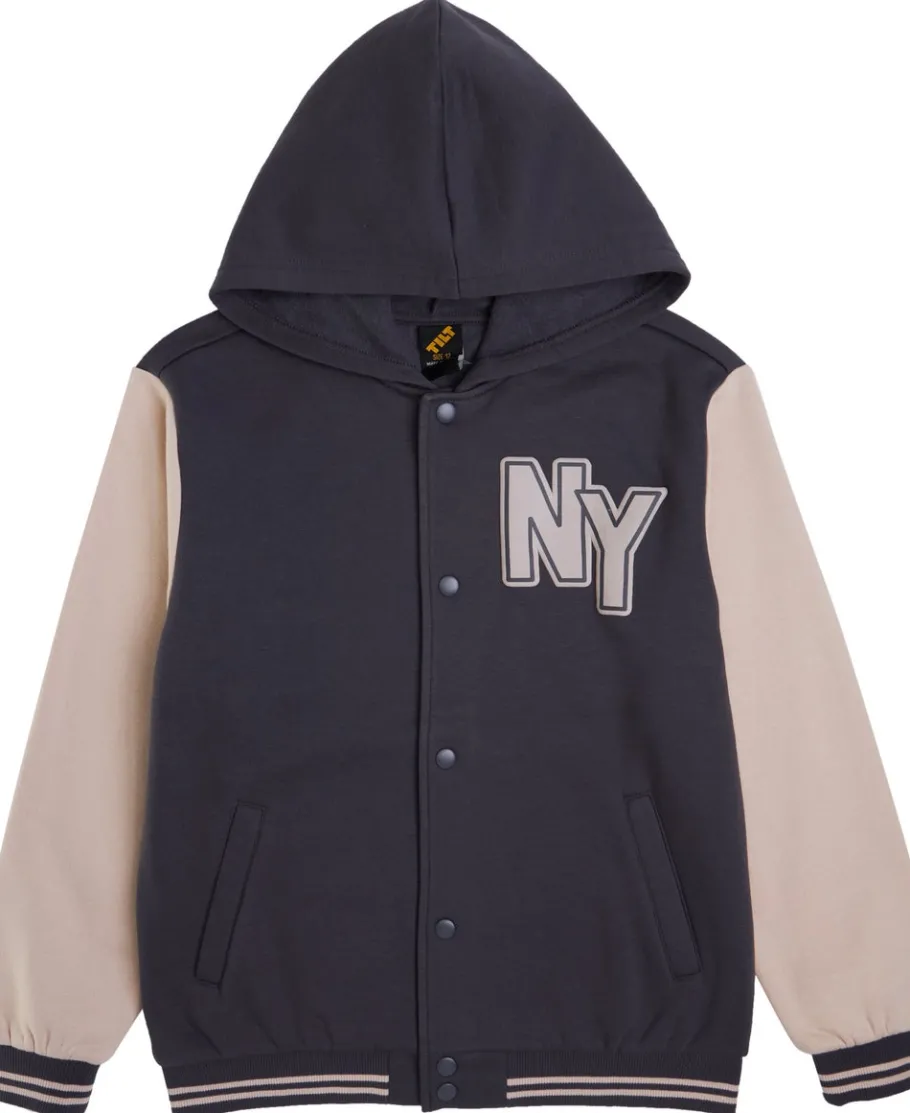 Best Kids' Collegiate Sweat Hooded Print Bomber Kids Sweats + Fleece|Tops