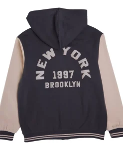 Best Kids' Collegiate Sweat Hooded Print Bomber Kids Sweats + Fleece|Tops
