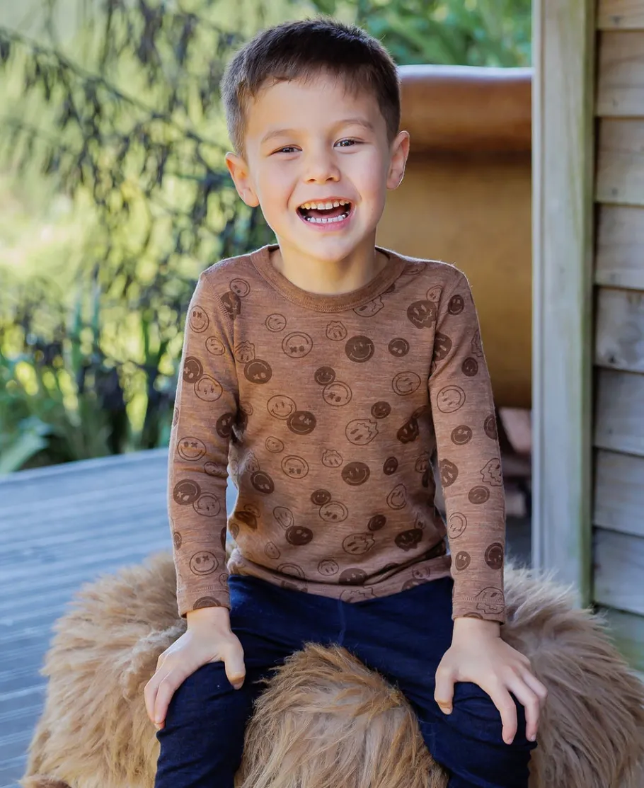 Hot Kids' Crown Range Merino Thermal Long Sleeve Top Kids Thermals|Kids & Baby Thermals