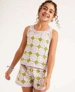 Sale Kids' Floral Crochet Shorts Kids Bottoms|Kids 8 - 16