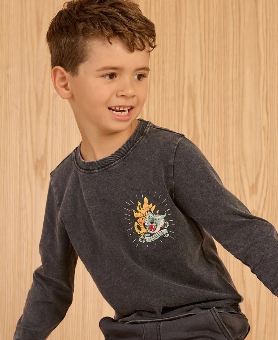 New Kids' Front and Back Print T-shirt Kids Tops|T-Shirts