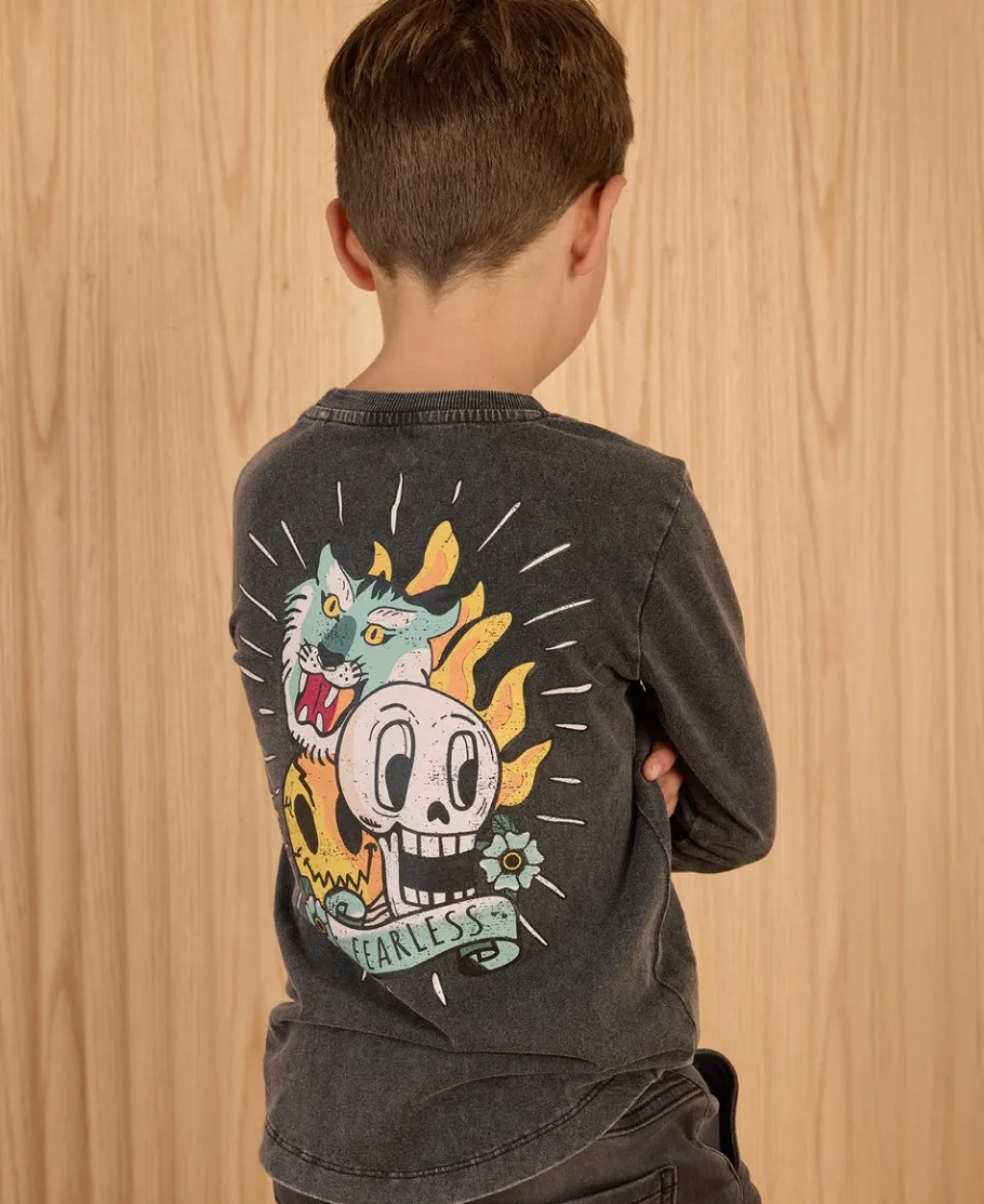 New Kids' Front and Back Print T-shirt Kids Tops|T-Shirts
