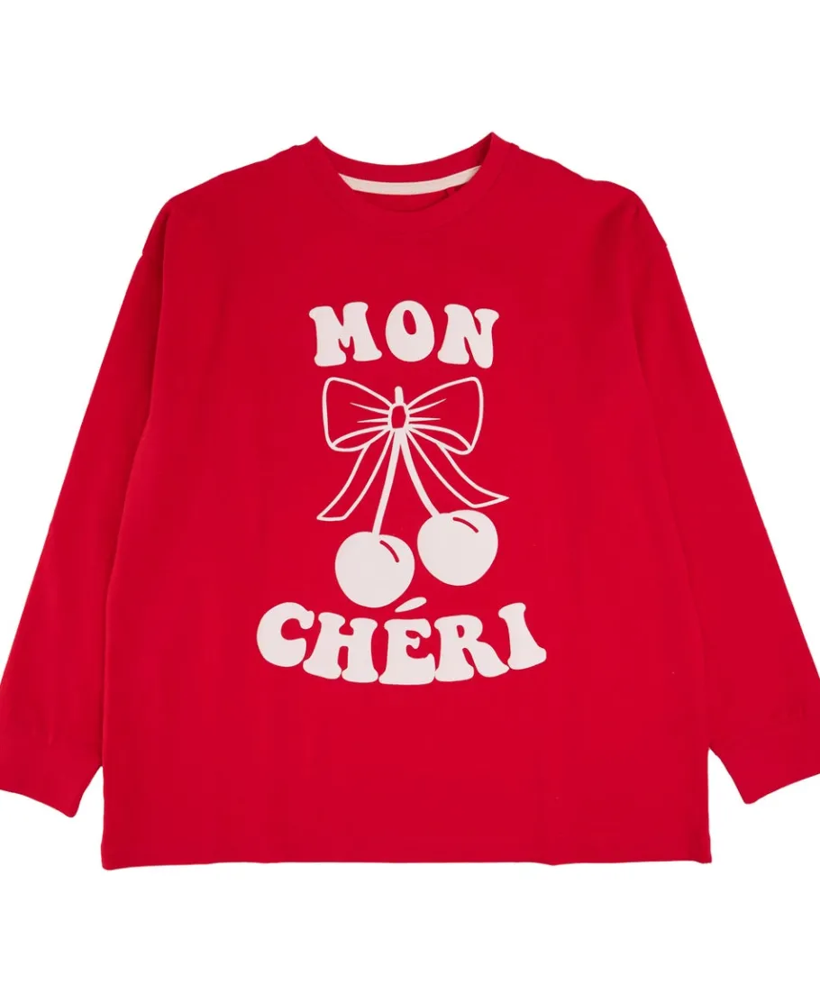 Sale Kids' Long Sleeve Oversized Puff Print Top Kids Tops|T-Shirts