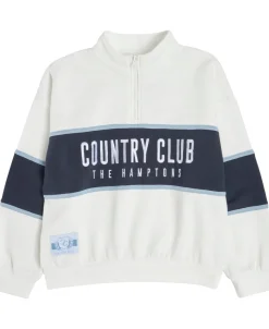 Clearance Kids' Panelled 1/4 Zip Sporty Sweater Kids Sweats + Fleece|Kids 8 - 16