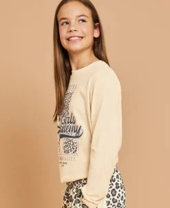 Hot Kids' Printed Long Sleeve Tee Kids T-Shirts|Essentials