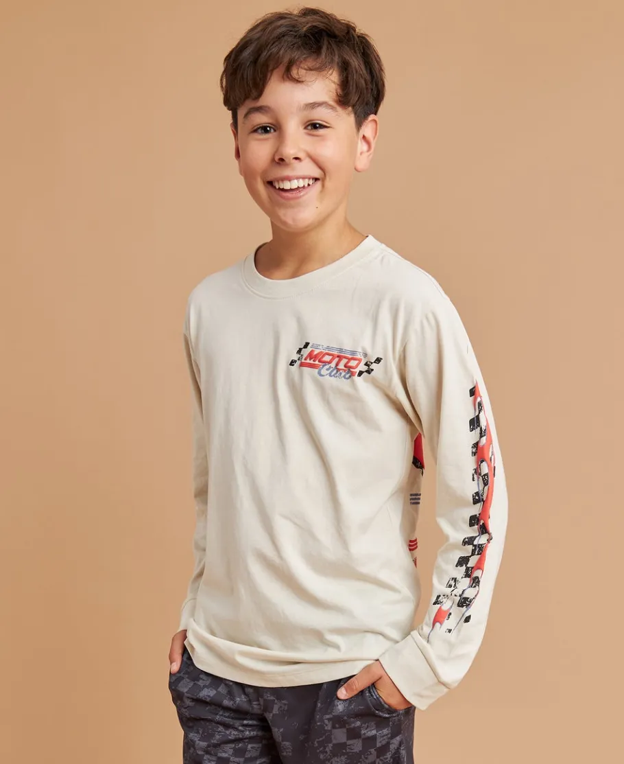 Outlet Kids' Sporty Moto Jersey Tee Kids Tops|T-Shirts