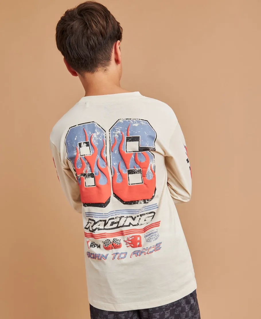 Outlet Kids' Sporty Moto Jersey Tee Kids Tops|T-Shirts