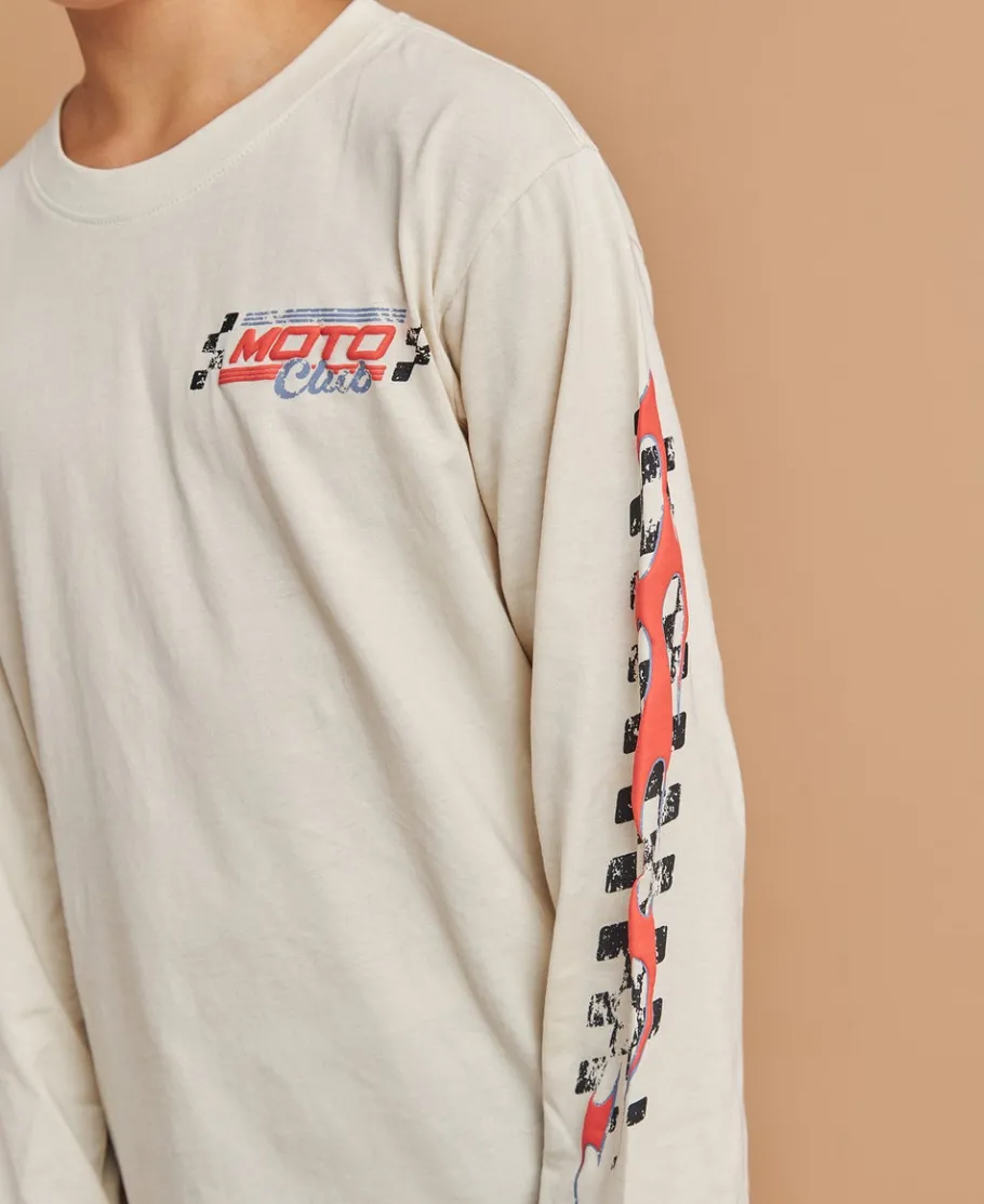 Outlet Kids' Sporty Moto Jersey Tee Kids Tops|T-Shirts