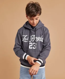 Outlet Kids' Striped Rib Print Hoodie Kids Sweats + Fleece|Tops