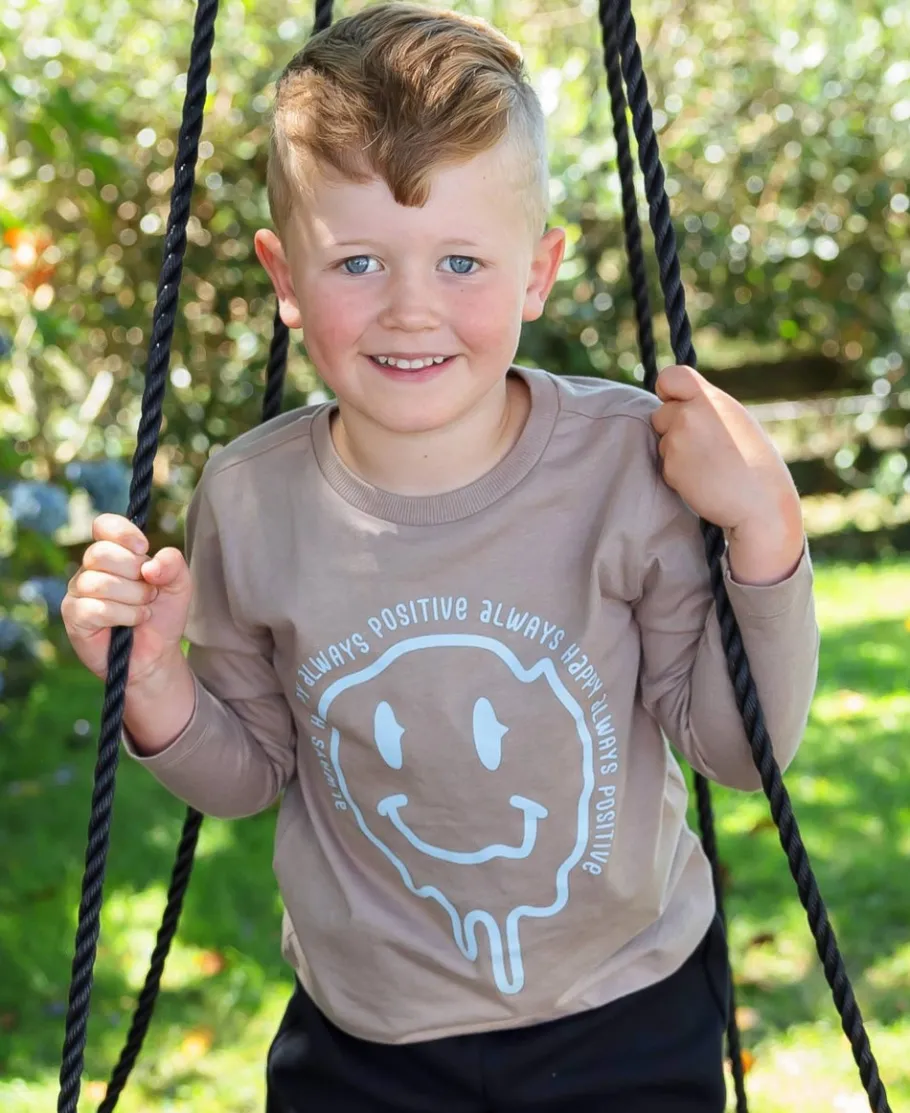 New Little Kids' Long Sleeve Print Tee Kids Tops|T-Shirts