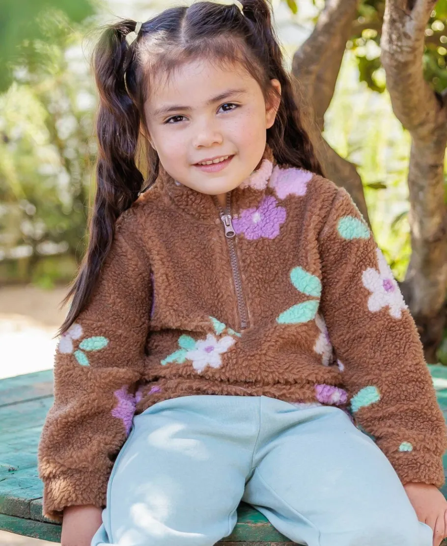 Discount Little Kids' 1/4 Zip Printed Teddy Sweat Kids Sweats + Fleece|Kids 1 - 7