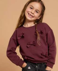 Discount Little Kids' Applique Bow Sweatshirt Kids Sweats + Fleece|Kids 1 - 7