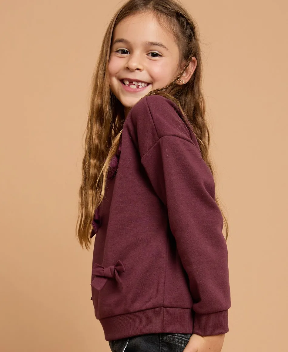 Discount Little Kids' Applique Bow Sweatshirt Kids Sweats + Fleece|Kids 1 - 7