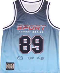 New Little Kids' Basketball Mesh Singlet Kids Tops|T-Shirts