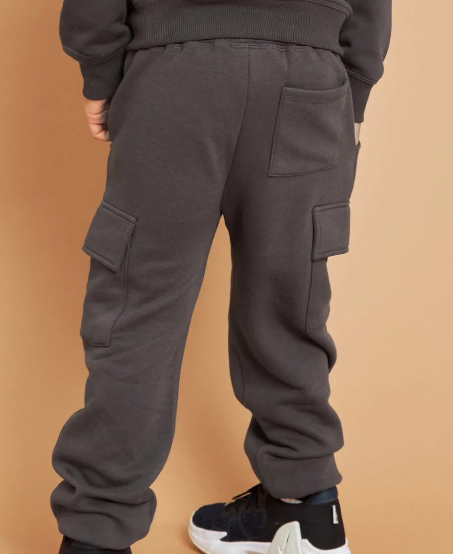 New Little Kids' Cargo Trackpants Kids Sweats + Fleece|Bottoms