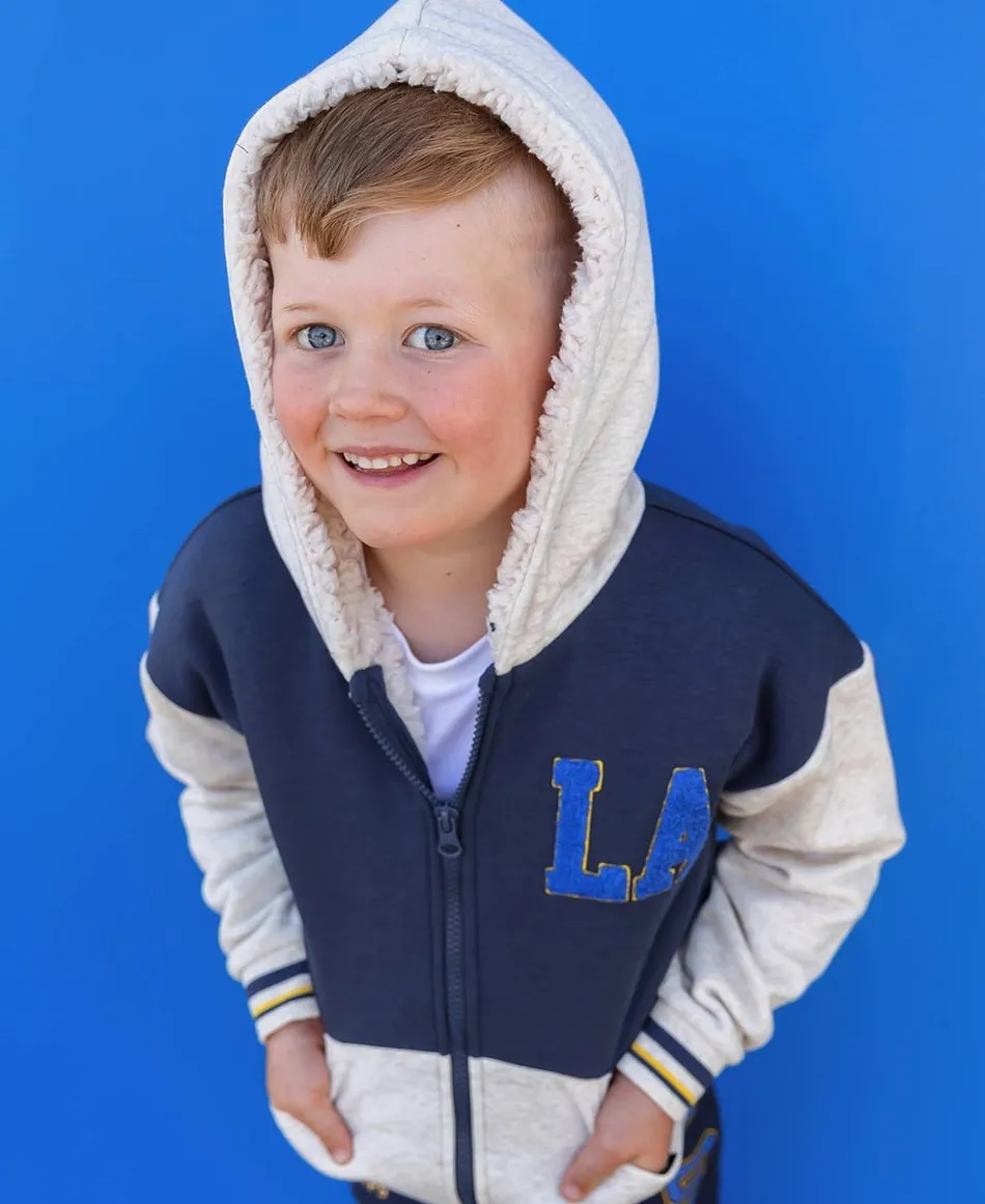 Best Little Kids' Collegiate Sherpa Hoodie Kids Sweats + Fleece|Tops