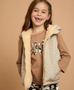 New Little Kids' Fleece Lined Hooded Puffer Vest Kids Jackets|Kids 1 - 7