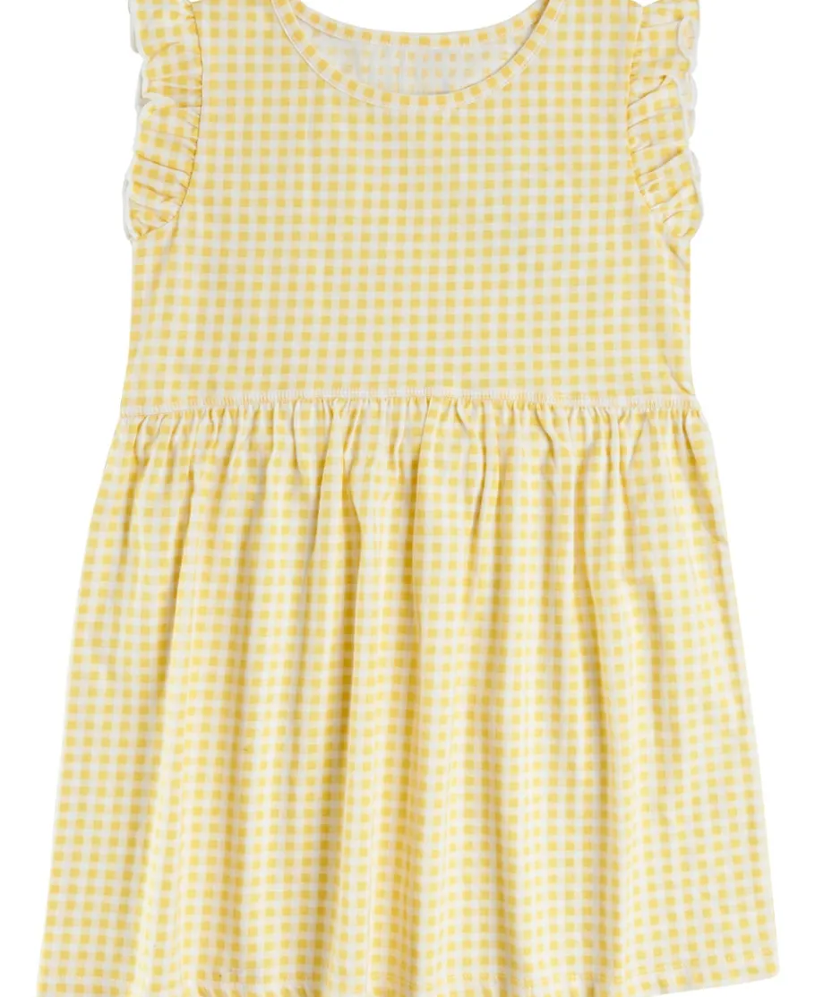 Fashion Little Kids' Frill Sleeve Print Knit Dress Kids Dresses|Kids 1 - 7