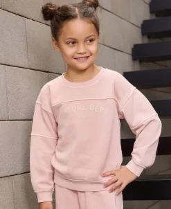 Outlet Little Kids' Garment Wash Oversized Sweatshirt Kids Sweats + Fleece|Kids 1 - 7