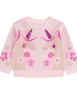 New Little Kids' Jacquard Sequin Jumper Kids Tops|Kids 1 - 7