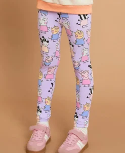 Best Little Kids' Licensed Peppa Pig Print Legging Kids Sweats + Fleece|Licensed Clothing