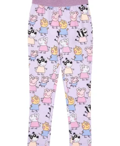 Best Little Kids' Licensed Peppa Pig Print Legging Kids Sweats + Fleece|Licensed Clothing