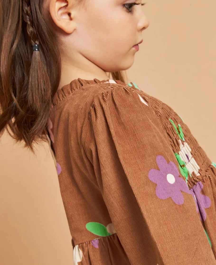 Best Little Kids' Long Sleeve Baby Cord Print Dress Kids Dresses|Kids 1 - 7