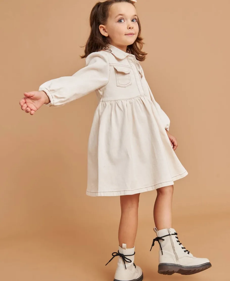 Best Little Kids' Long Sleeve Denim Dress Kids Dresses|Kids 1 - 7