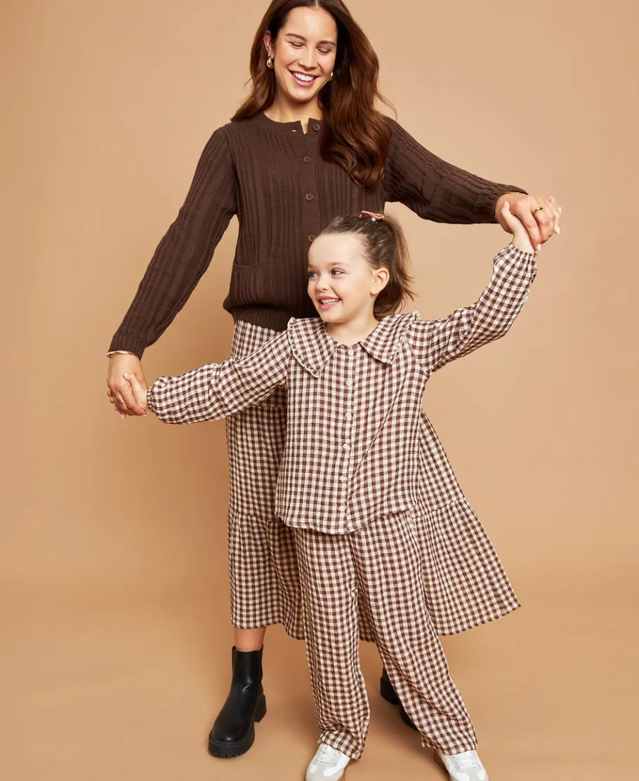 Sale Little Kids' Long Sleeve Double Cloth Collared Top Kids Tops|T-Shirts