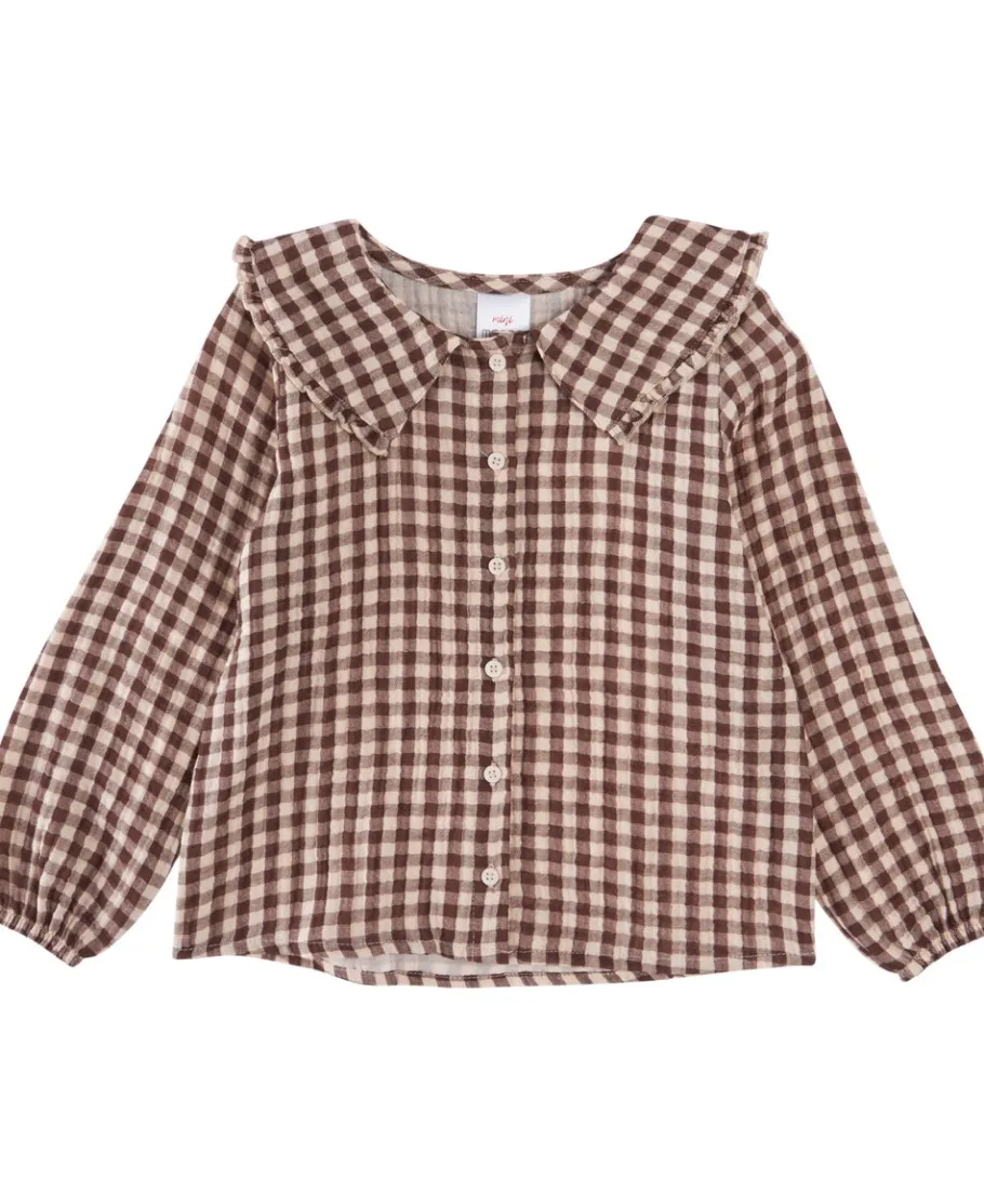 Sale Little Kids' Long Sleeve Double Cloth Collared Top Kids Tops|T-Shirts