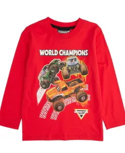 Outlet Little Kids' Long Sleeve Monster Jam Print Tee Kids Licensed Clothing|Tops