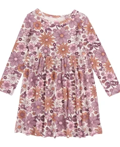 Fashion Little Kids' Long Sleeve Printed Rib Dress. Kids Dresses|Kids 1 - 7
