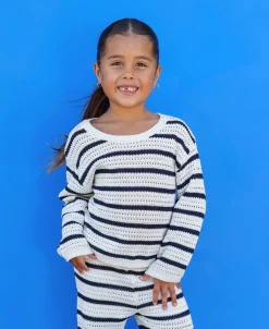 Clearance Little Kids' Long Sleeve Stripe Knit Jumper Kids Tops|Kids 1 - 7