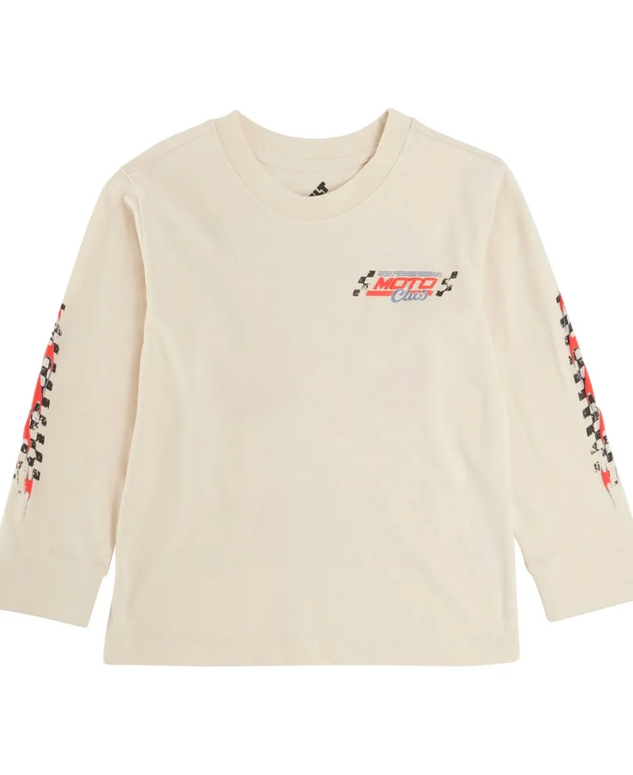 Outlet Little Kids' Long Sleeve Sporty Moto Print Tee Kids Tops|Kids 1 - 7