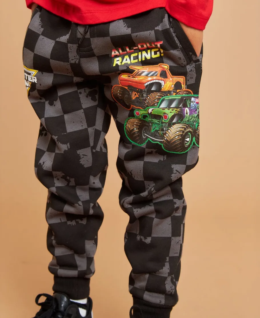 Fashion Little Kids' Monster Jam Trackpants Kids Sweats + Fleece|Licensed Clothing