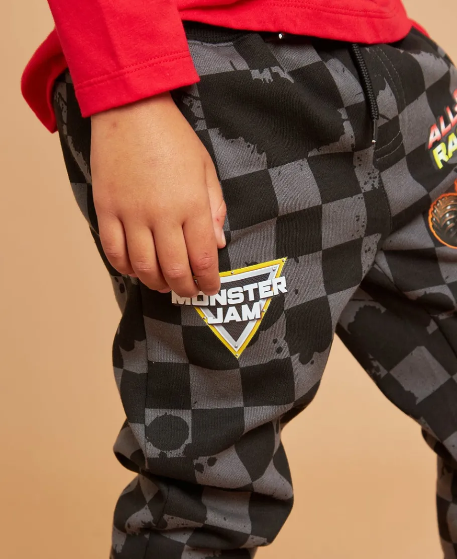 Fashion Little Kids' Monster Jam Trackpants Kids Sweats + Fleece|Licensed Clothing
