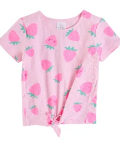 Hot Little Kids' Neon Rib Tee & Flare Set Kids Tops|T-Shirts