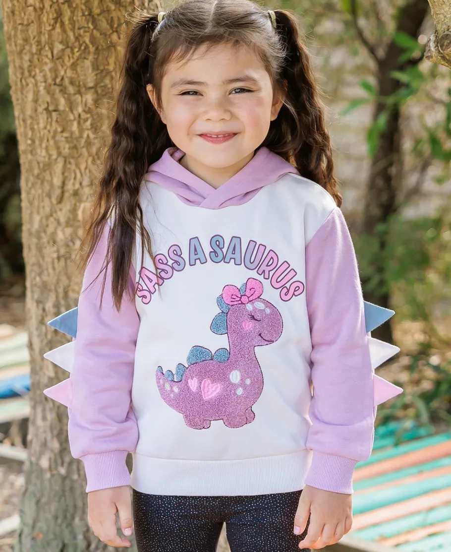 Fashion Little Kids' Novelty Dino Hoodie Kids Sweats + Fleece|Tops