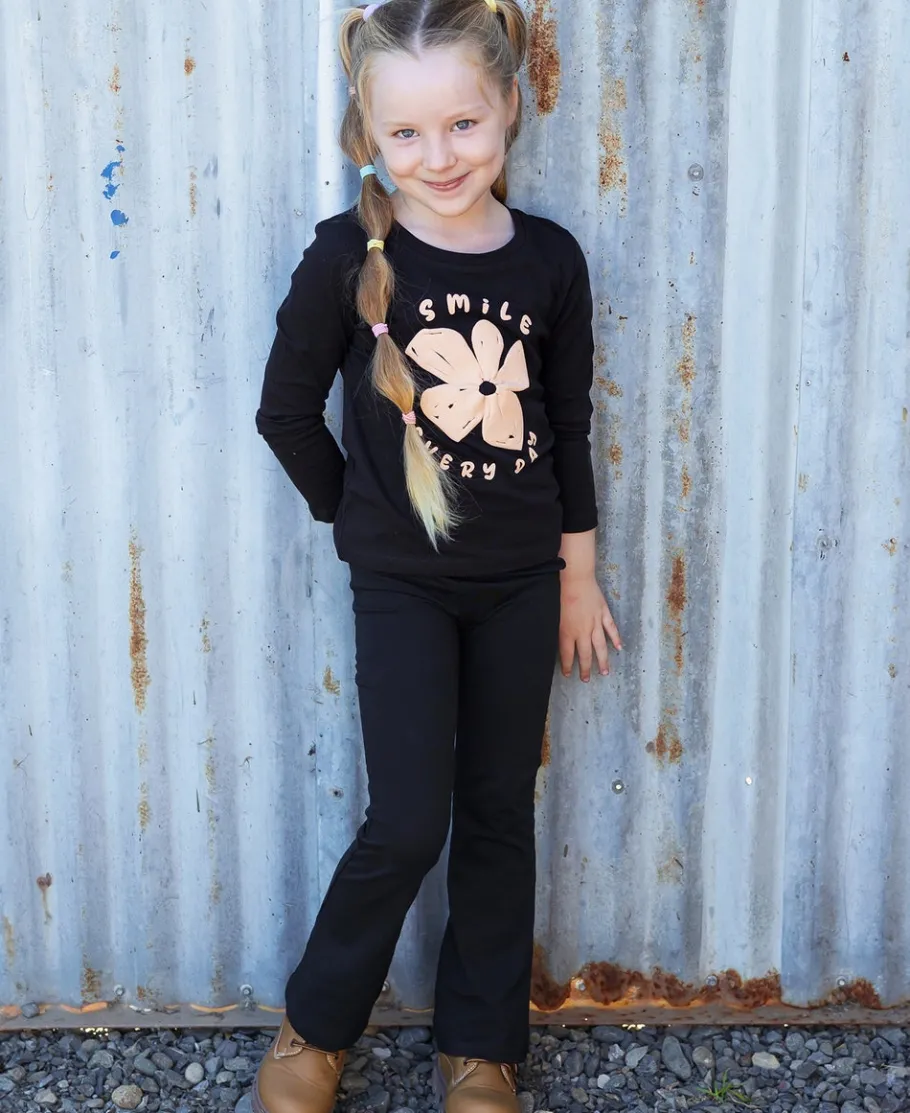 Best Little Kids' Plain Flare Legging Kids Bottoms|Essentials