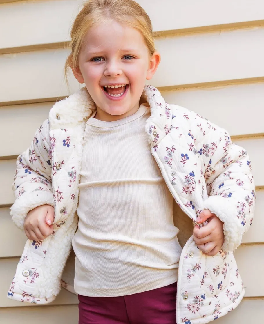Hot Little Kids' Quilted Muslin Sherpa Jacket Kids Jackets|Kids 1 - 7